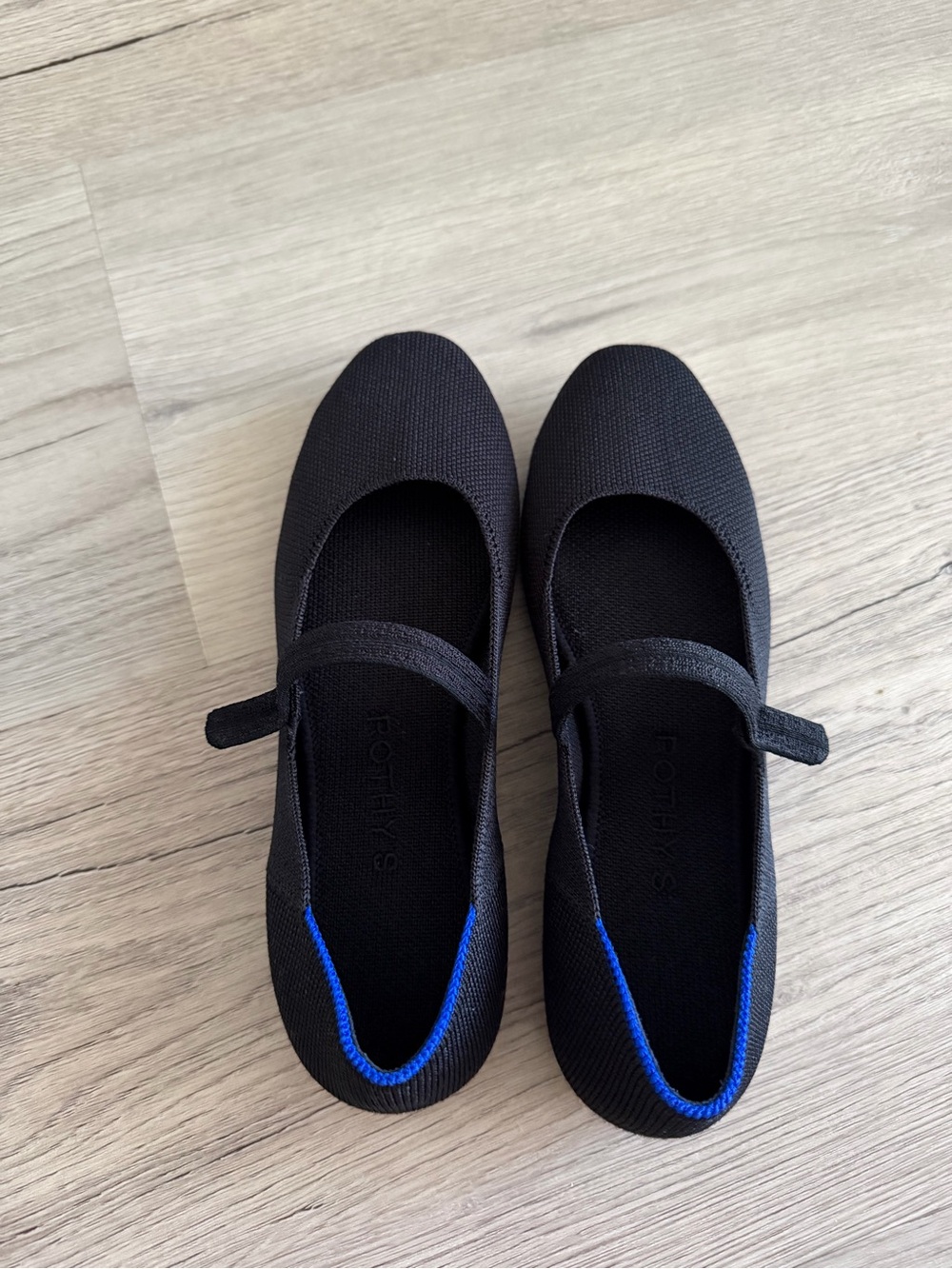 Rothy's Black Square Mary Jane Flats